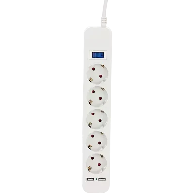 Prelungitor electric SVEN SF-05LU, 5 Prize, 1,8m, Alb