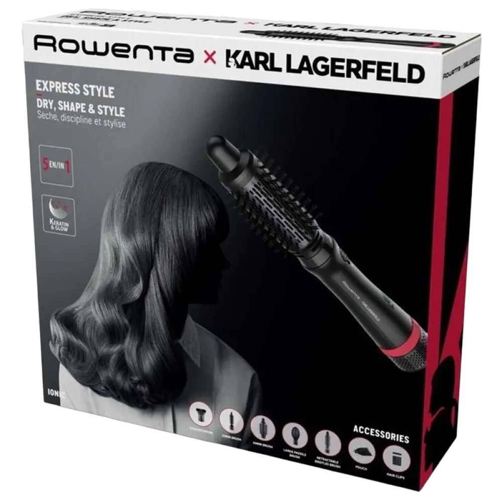 Uscător de păr-perie Rowenta CF635LF0, 800W, Negru