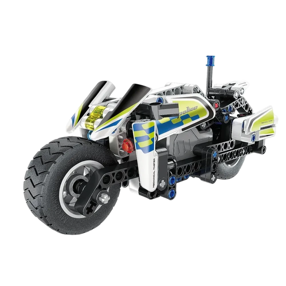 Конструктор XTech Pull Back Police Motorbike