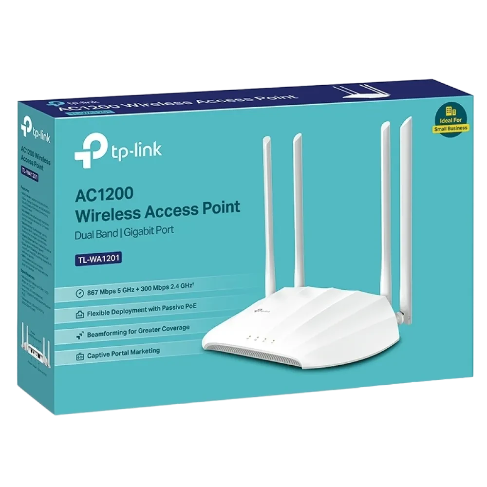 Punct de acces fără fir TP-LINK TL-WA1201, 300 Mbps, 867 Mbps, Alb