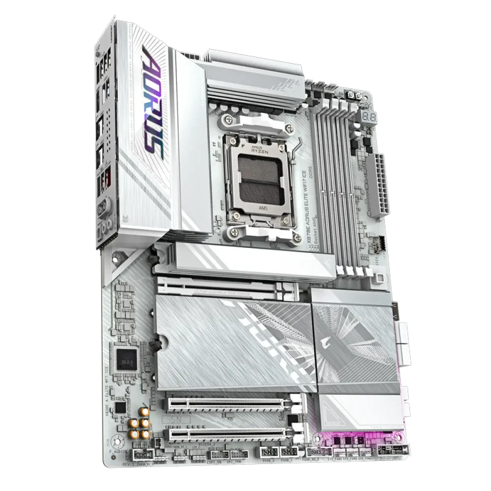 Placă de bază Gigabyte X870E A ELITE WF7 ICE, AM5, AMD X870E, ATX