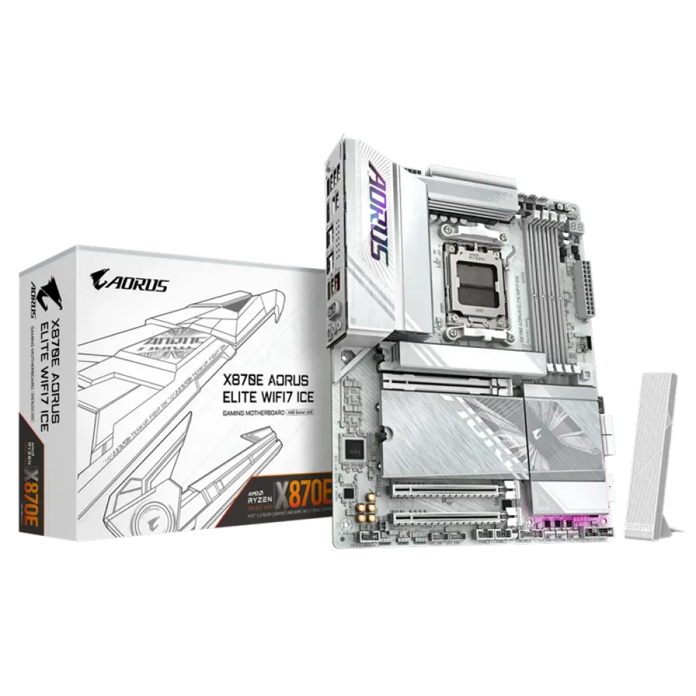Placă de bază Gigabyte X870E A ELITE WF7 ICE, AM5, AMD X870E, ATX