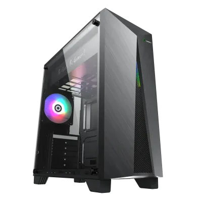 Carcasă PC Gamemax Nova N6, Midi-Tower, Fără PSU, Negru