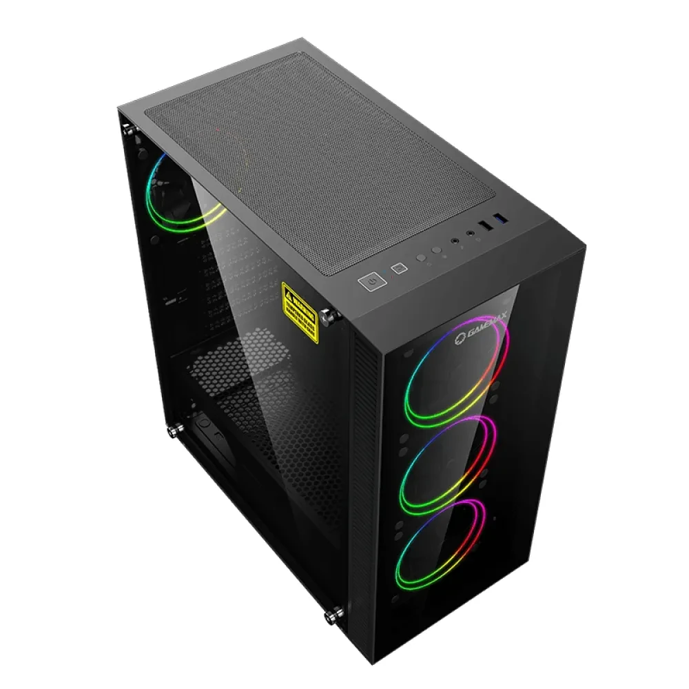 Carcasă PC Gamemax Draco XD, Midi-Tower, Fără PSU, Negru