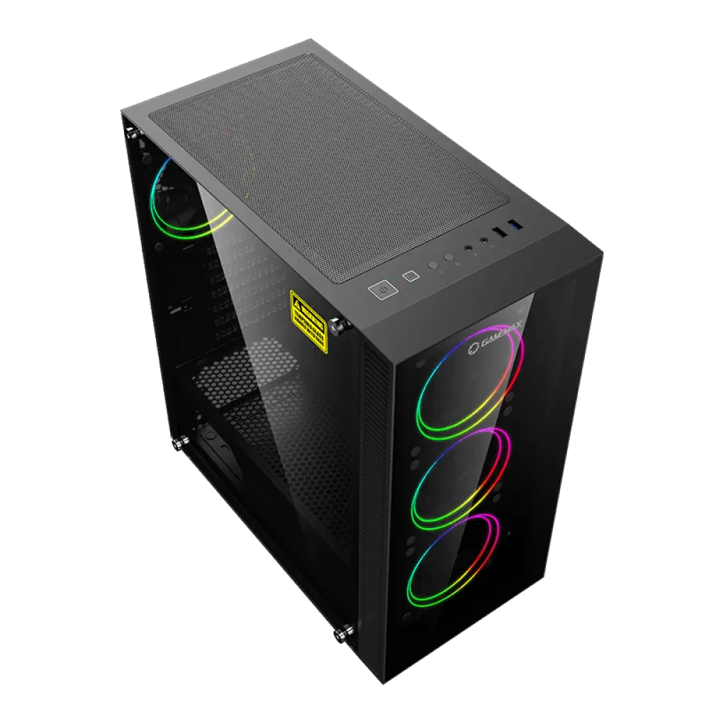 Carcasă PC Gamemax Draco XD, Midi-Tower, Fără PSU, Negru
