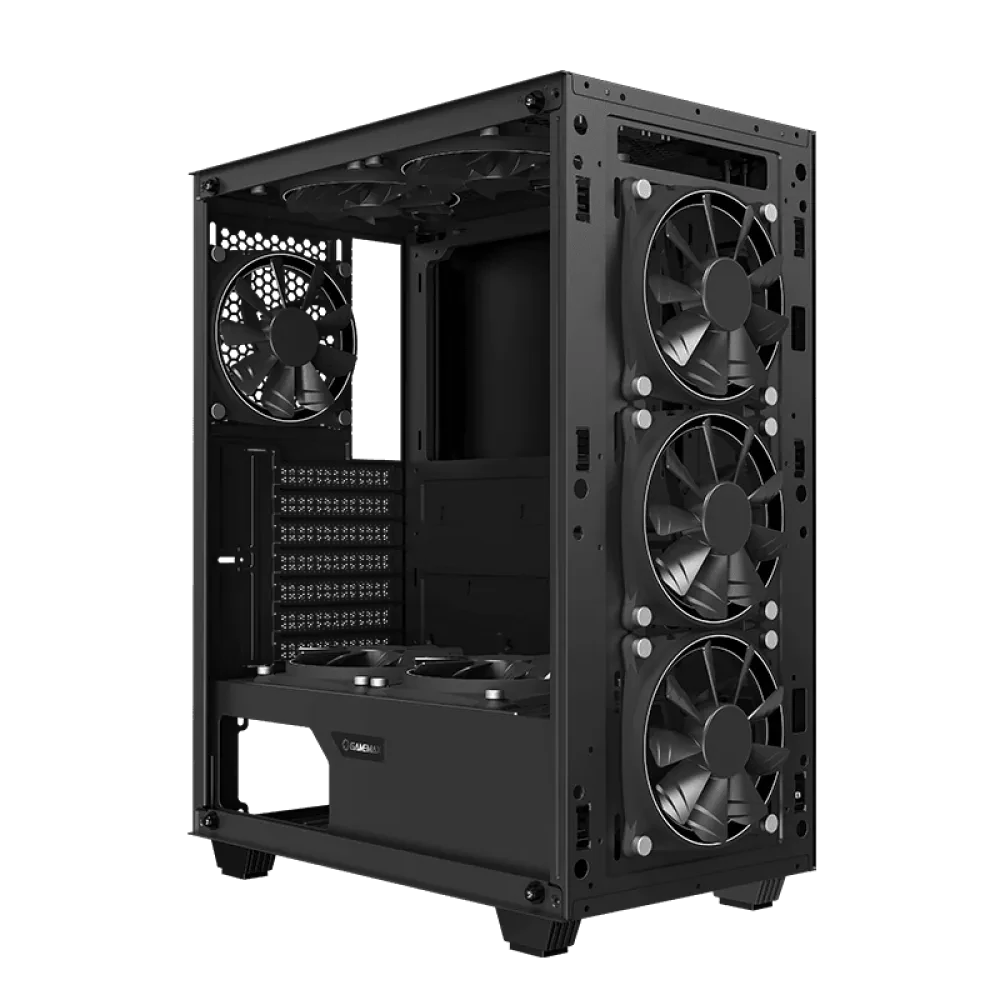 Carcasă PC Gamemax Draco XD, Midi-Tower, Fără PSU, Negru