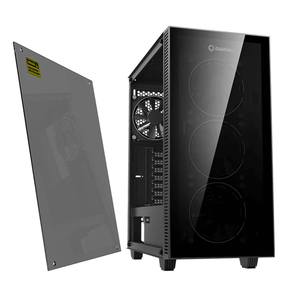 Carcasă PC Gamemax Draco XD, Midi-Tower, Fără PSU, Negru
