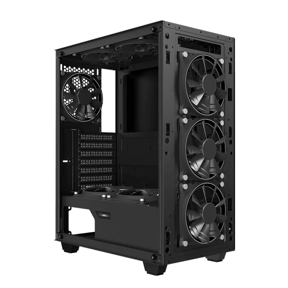 Carcasă PC Gamemax Draco XD, Midi-Tower, Fără PSU, Negru