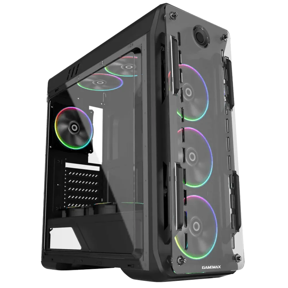 Carcasă PC Gamemax Optical G510, Midi-Tower, Fără PSU, Negru