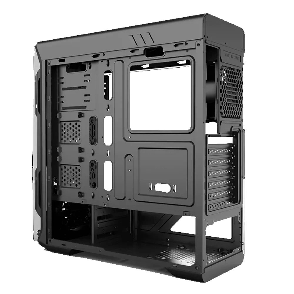 Carcasă PC Gamemax Optical G510, Midi-Tower, Fără PSU, Negru