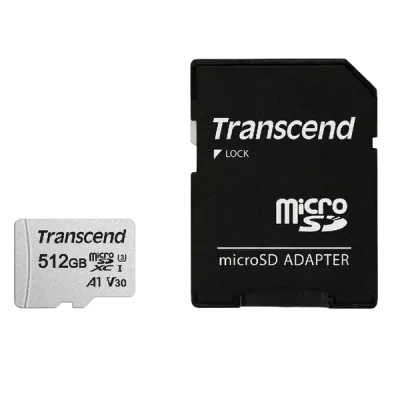 Карта памяти Transcend MicroSDXC Class 10, 512Гб (TS512GUSD300S-A)