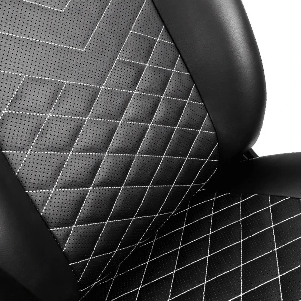 Scaun Gaming Noblechairs Icon, PU Piele, Negru/Alb