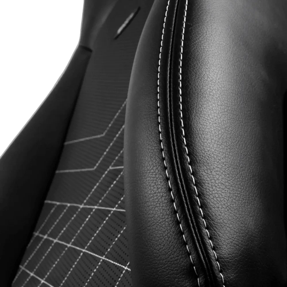 Scaun Gaming Noblechairs Icon, PU Piele, Negru/Alb