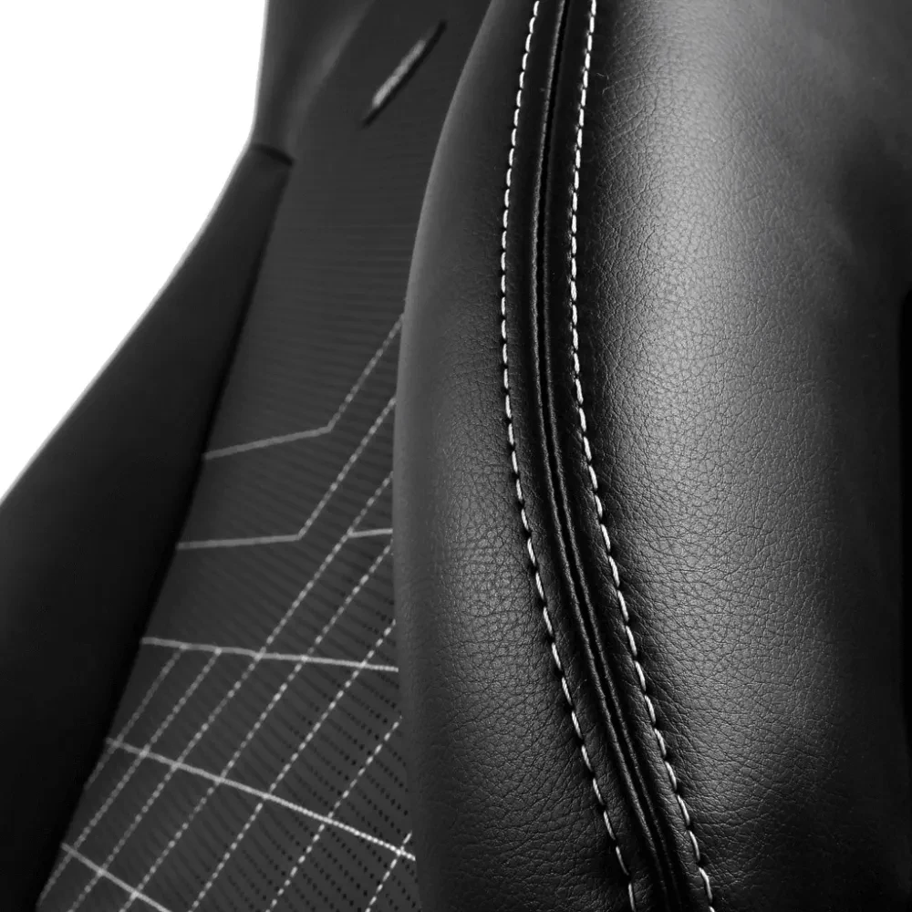Scaun Gaming Noblechairs Icon, PU Piele, Negru/Alb