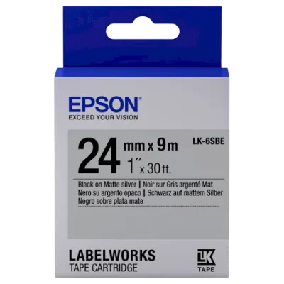 Cartuş de bandă Epson LK-6SBE, 24 mm x 9 m