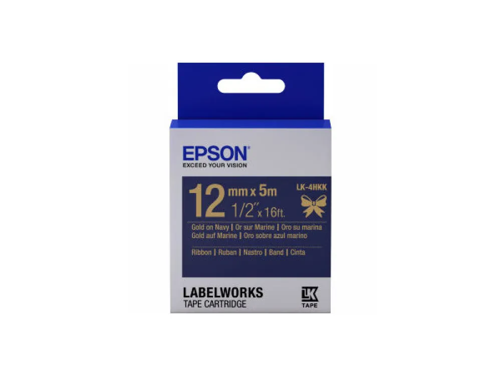 Картридж с лентой Epson LK-4HKK, 12 мм x 5 м