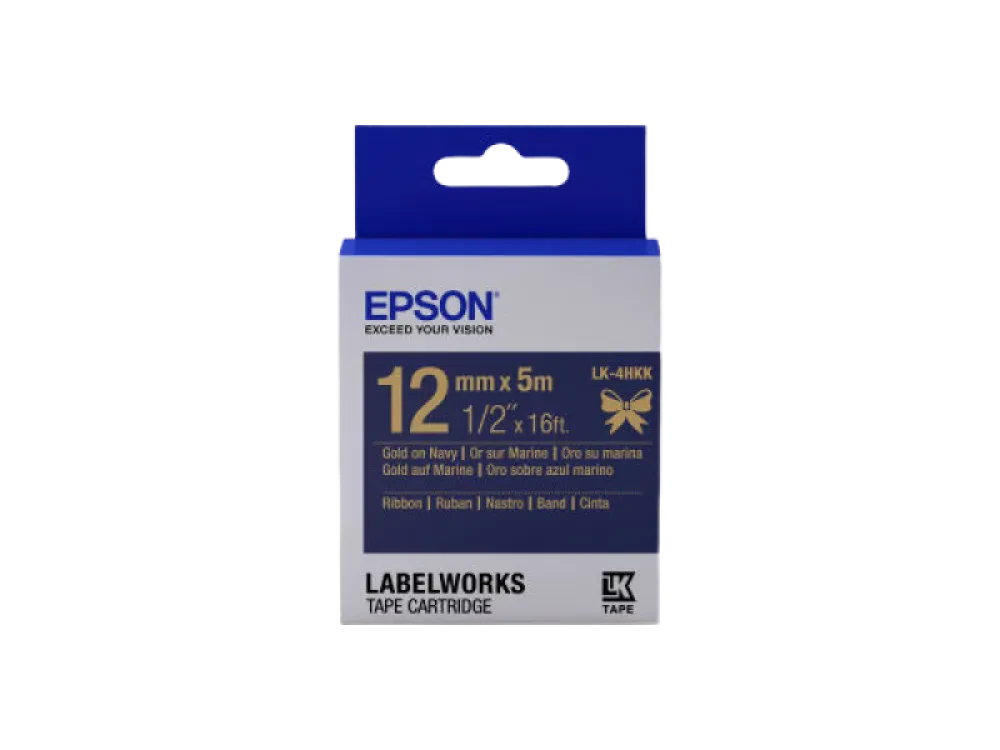 Картридж с лентой Epson LK-4HKK, 12 мм x 5 м