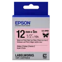 Cartuş de bandă Epson LK-4PBK, 12 mm x 5 m