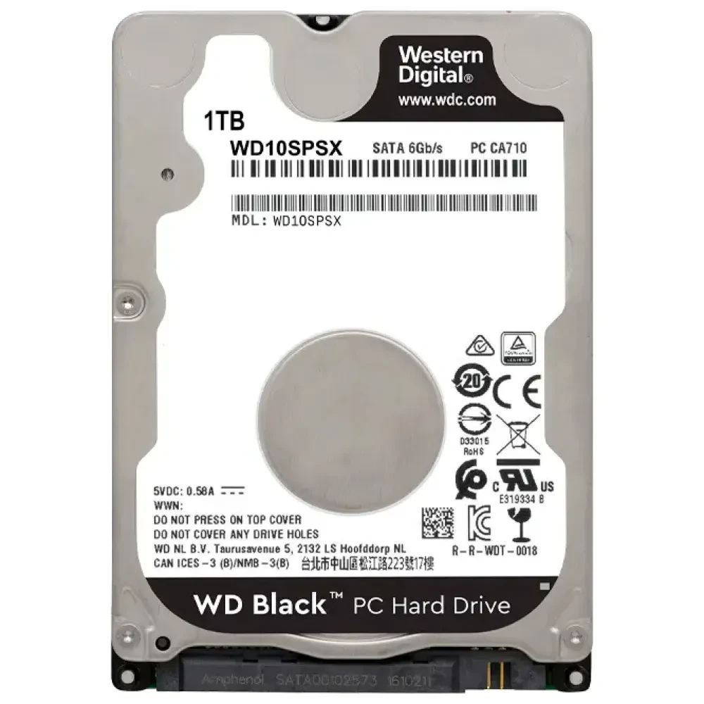 Жесткий диск Western Digital WD Black, 2.5"/7 мм, 1 ТБ <WD10SPSX>