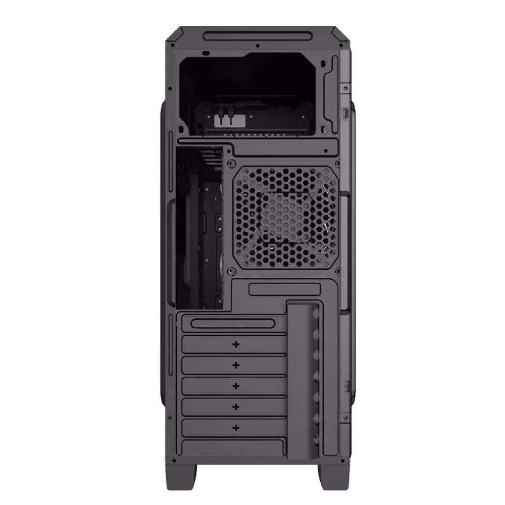 Carcasă PC Gamemax G563, Midi-Tower, Fără PSU, Negru