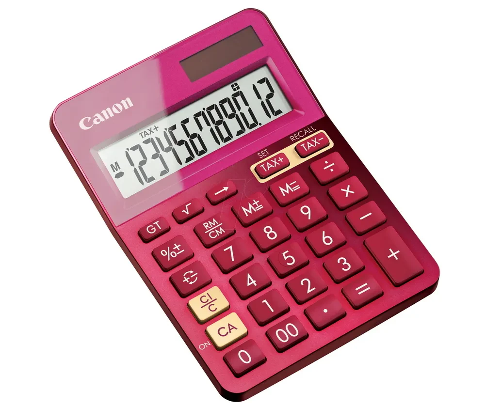 Калькулятор Canon LS-123K PK, Розовый