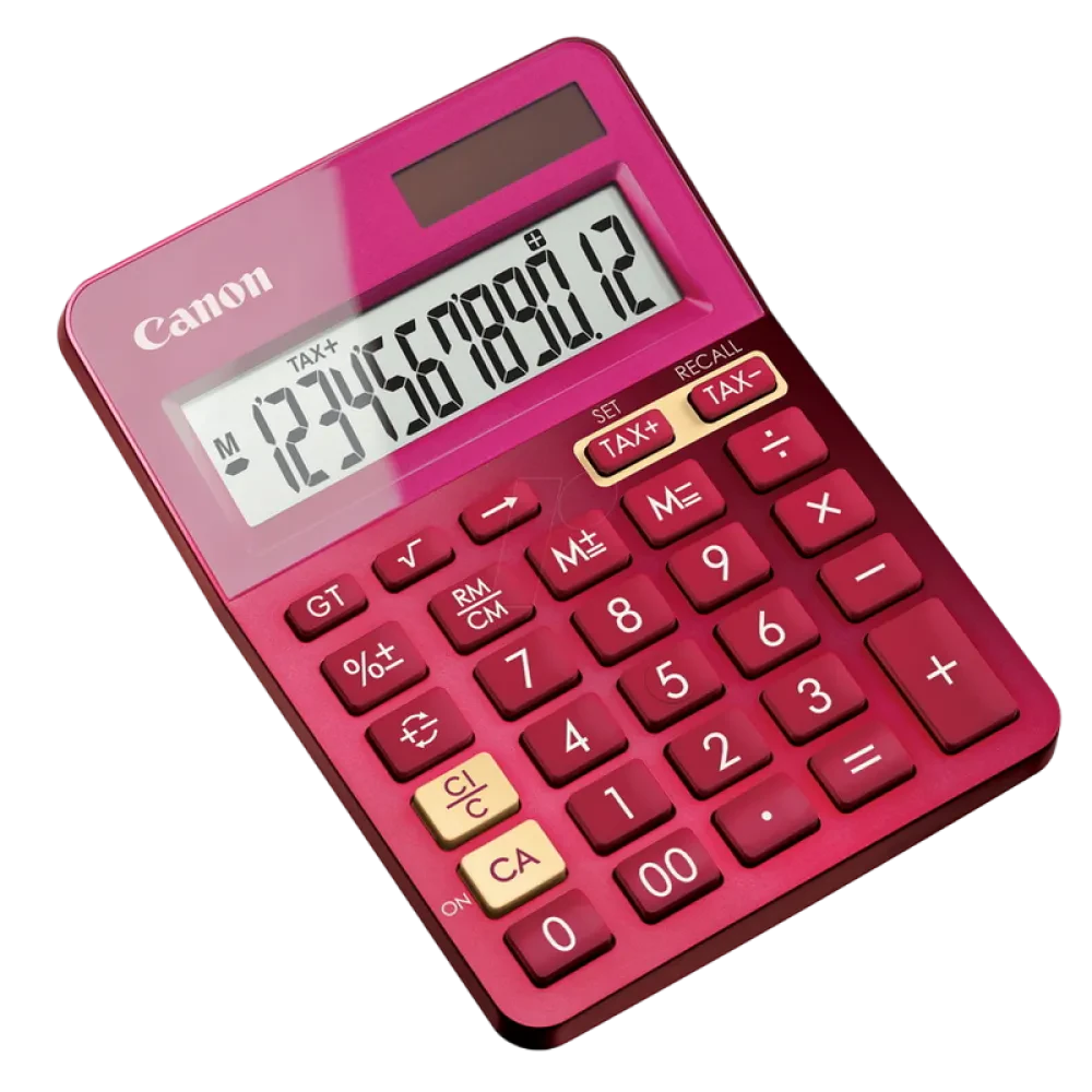 Калькулятор Canon LS-123K PK, Розовый