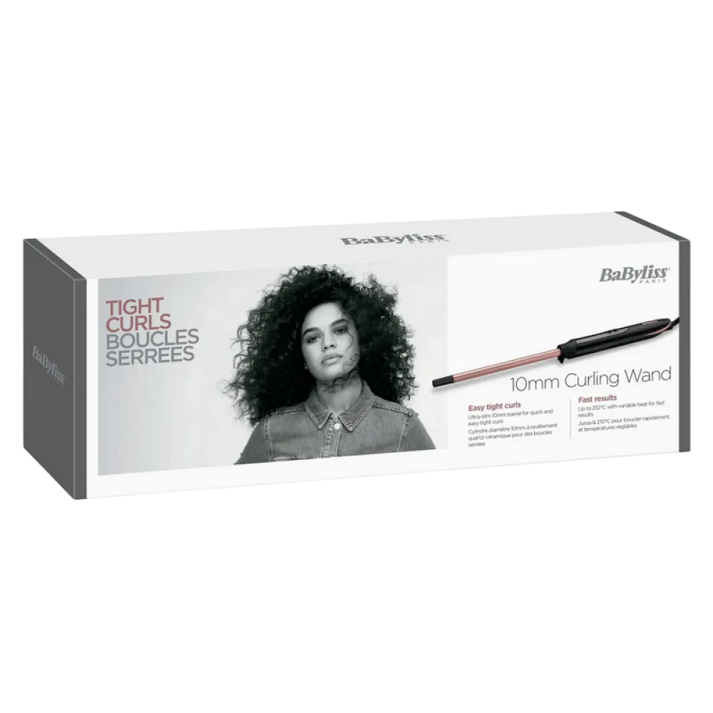 Ondulator de păr BaByliss Tight Curls Wand C449E, Negru | Roz