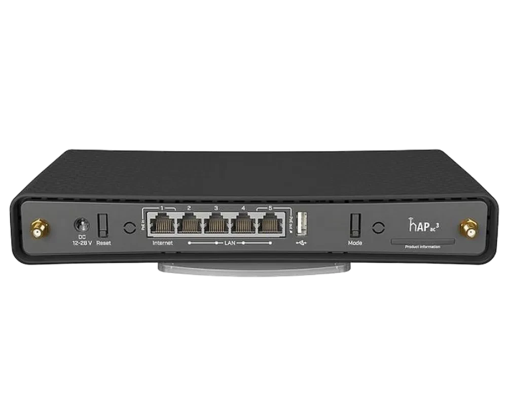Router fără fir MikroTik hAP AC3, Negru