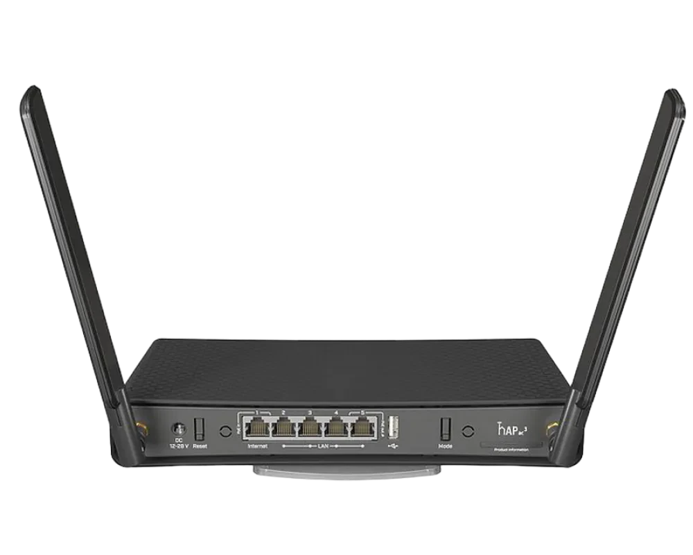 Router fără fir MikroTik hAP AC3, Negru