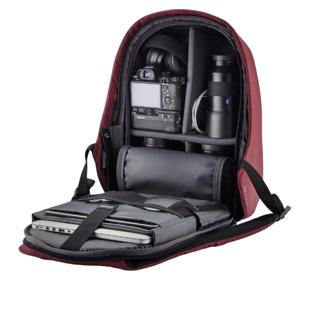 Rucsac pentru Laptop Bobby Hero Regular, 15.6", Piele artificială, Roșu