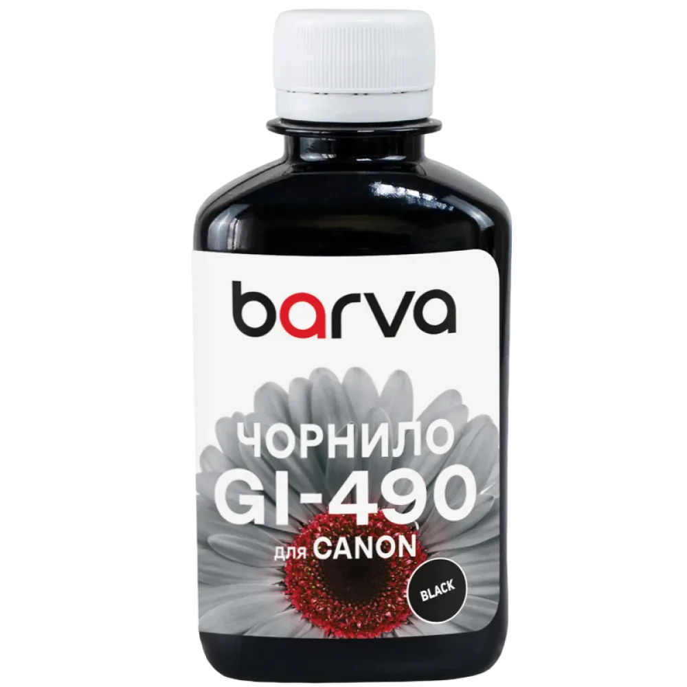 Картридж чернильный Barva G490 (Canon G-Series), 180мл, Черный