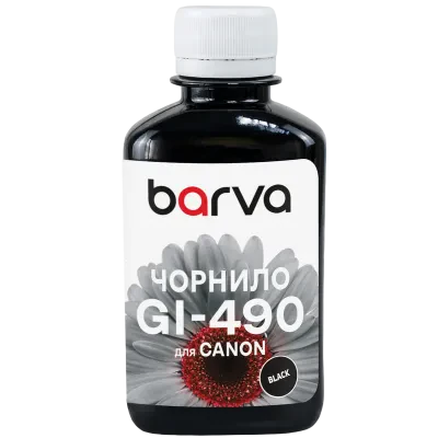 Recipient de cerneală Barva G490 (Canon G-Series), 180ml, Negru