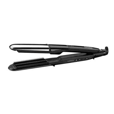 Placă de îndreptat părul BaByliss 2 in 1 Steam Shine ST496E, Negru | Argintiu