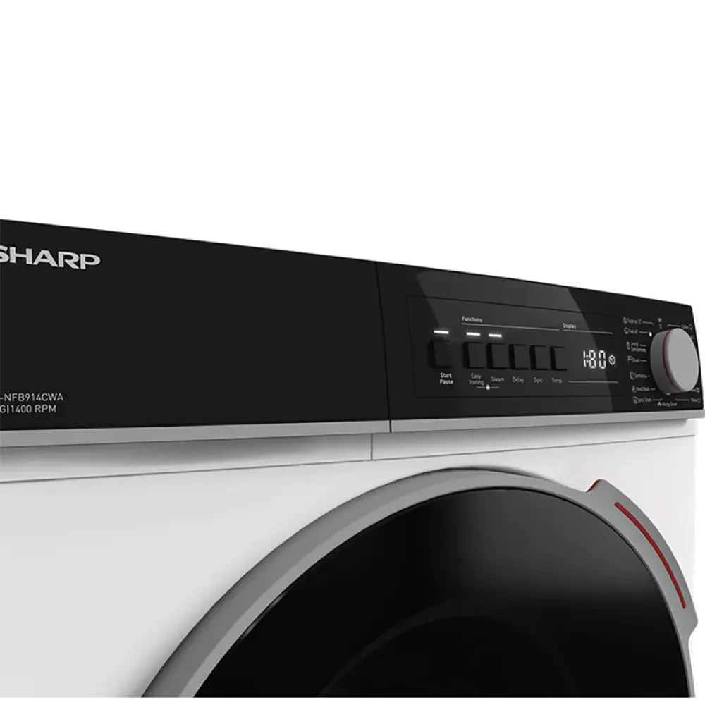 Mașină de spălat Sharp ESNFB914CWAEE, 9kg, Alb