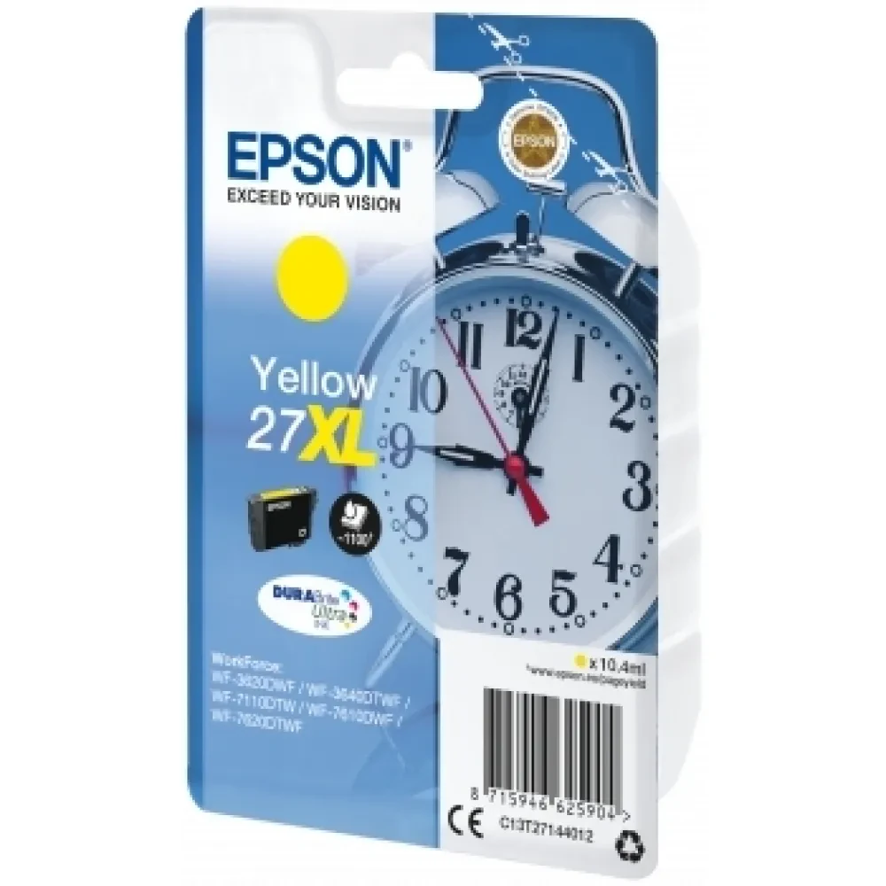 Картридж чернильный Epson 27XL DURABrite Ultra Ink, 10мл, Желтый