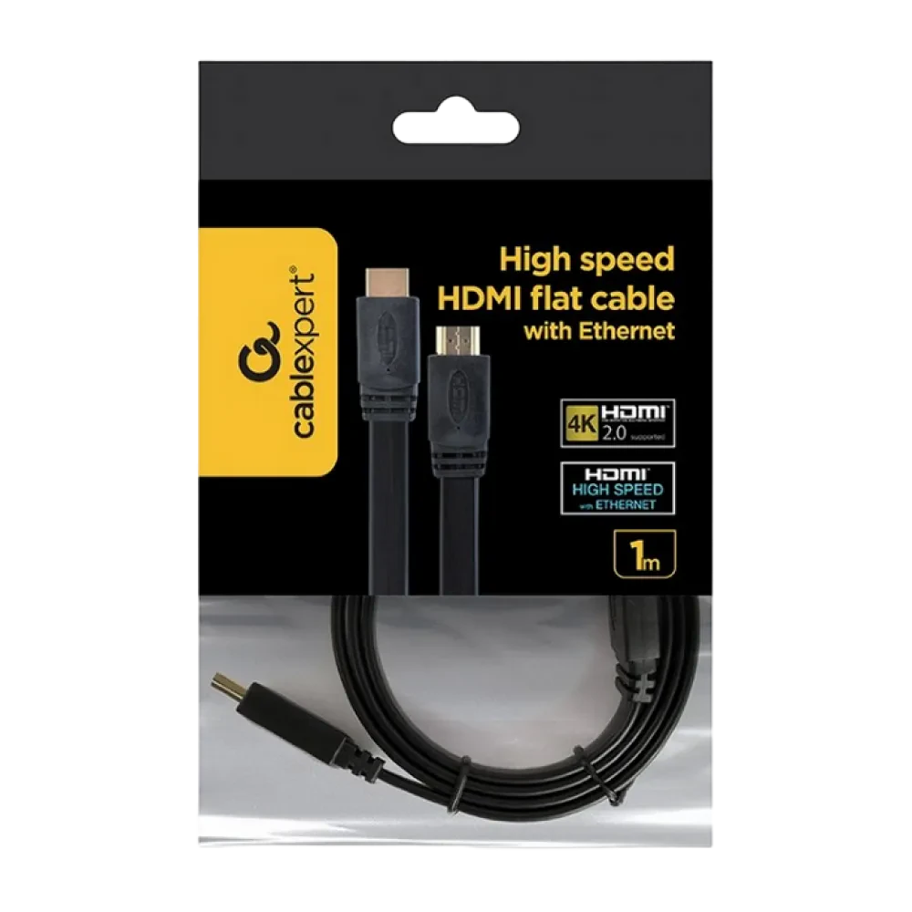 Видеокабель Cablexpert CC-HDMI4F-1M, HDMI (M) - HDMI (M), 1м, Чёрный