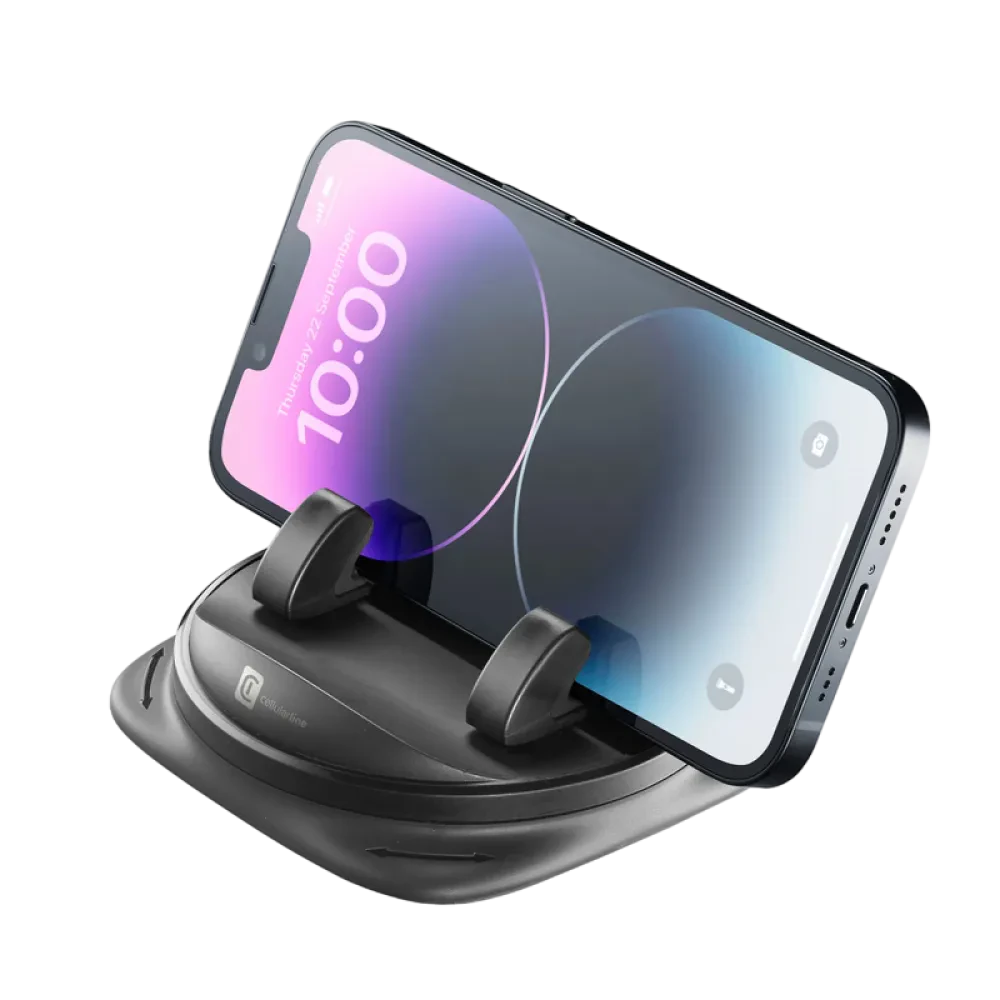 Suport pentru smartphone Cellularline Dash Hub 360, Negru