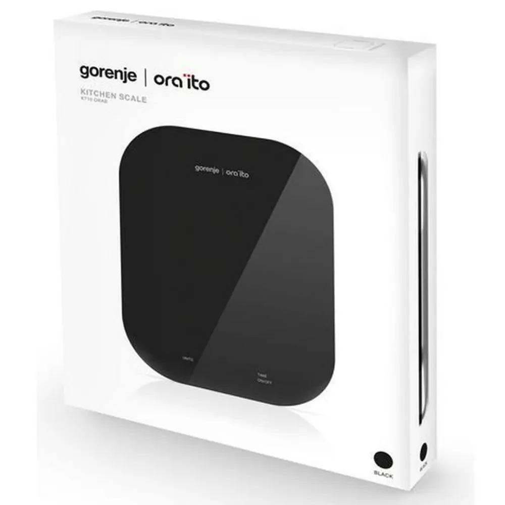 Электронные кухонные весы  Gorenje Ora ito KT10 ORAB, Чёрный