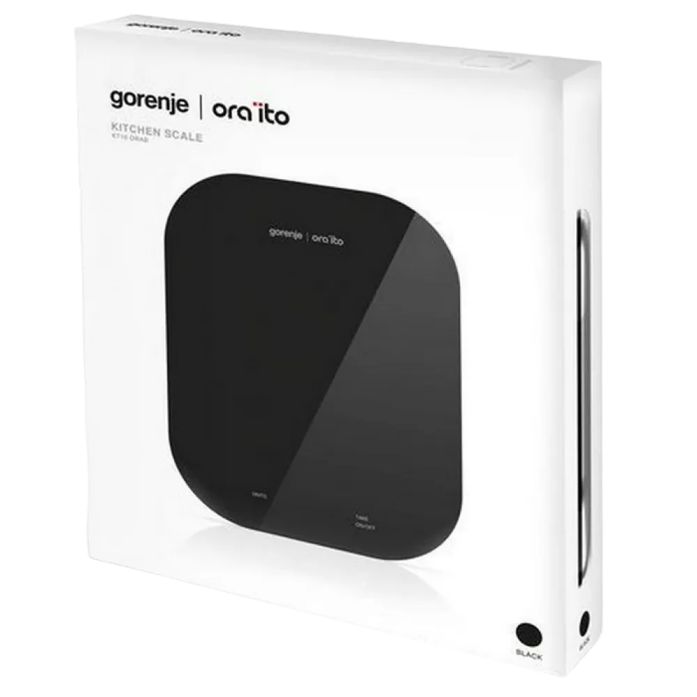 Электронные кухонные весы  Gorenje Ora ito KT10 ORAB, Чёрный