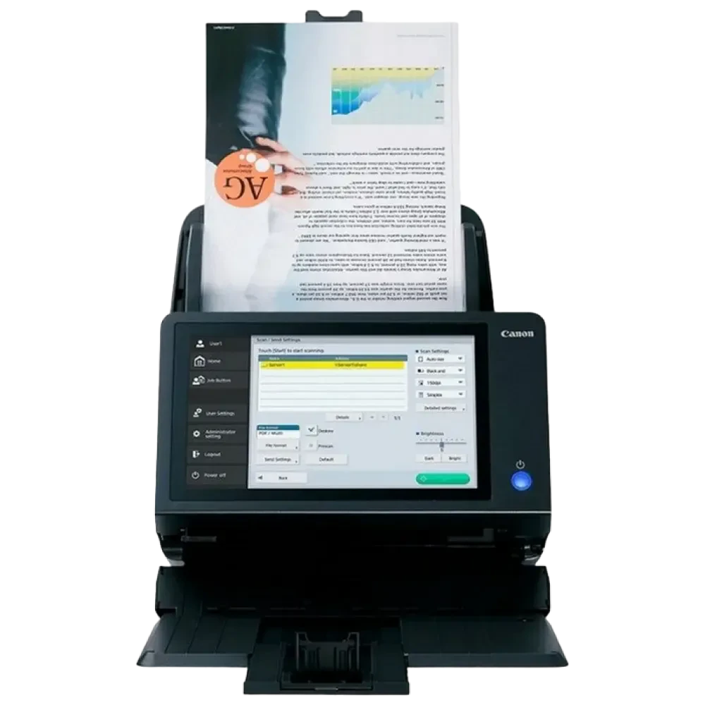 Scaner de documente cu alimentare automată Canon imageFORMULA ScanFront 400, A4, Negru