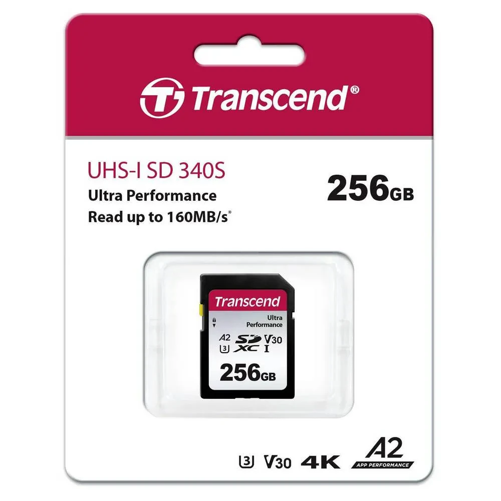 Карта памяти Transcend SDXC 340S, 256Гб (TS256GSDC340S)