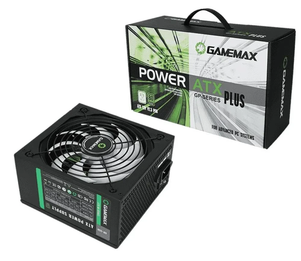 Блок питания для компьютеров Gamemax GP-550, 550Вт, ATX, Немодульный