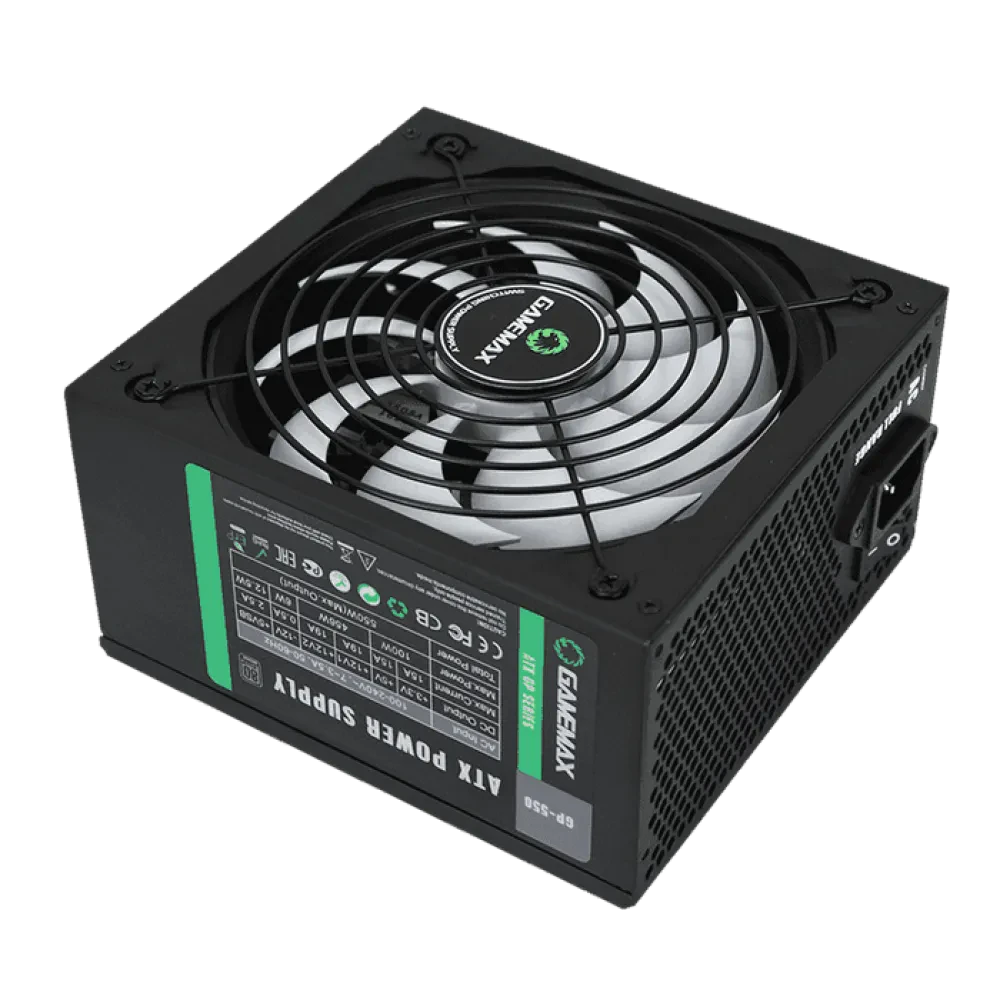 Блок питания для компьютеров Gamemax GP-550, 550Вт, ATX, Немодульный