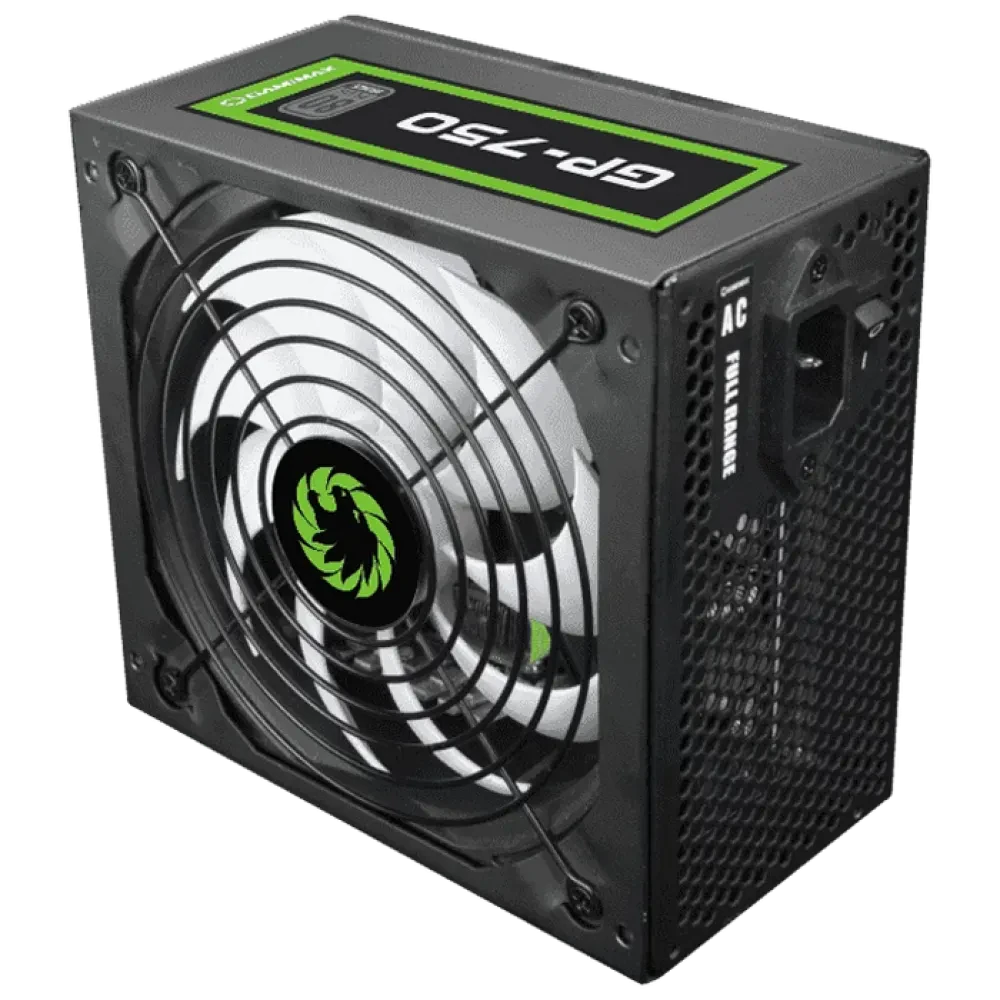 Блок питания для компьютеров Gamemax GP-750, 750Вт, ATX, Немодульный