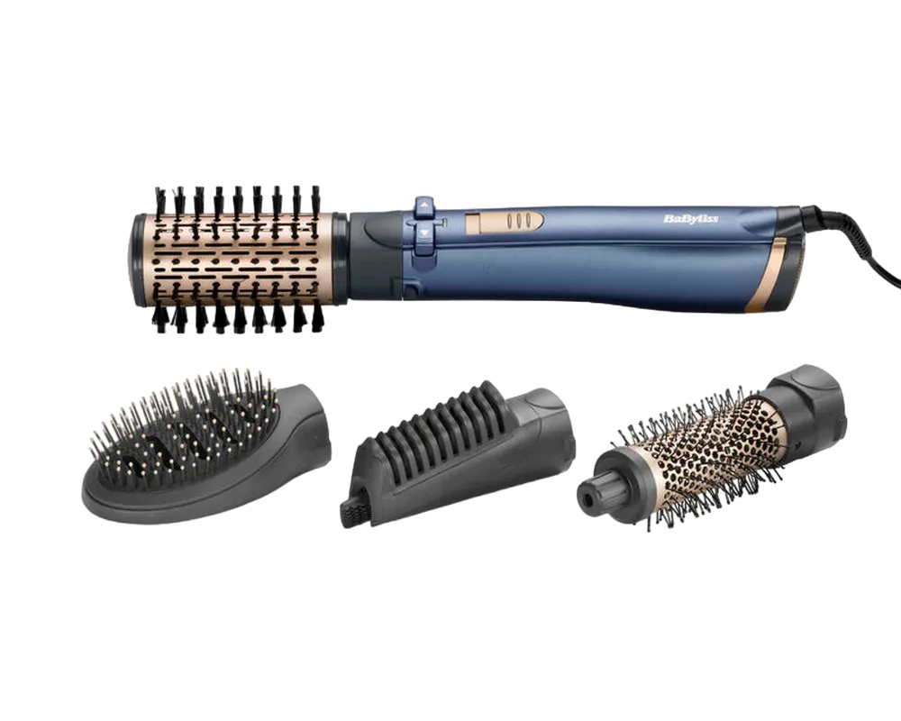 Фен-щётка BaByliss AS965E, 1000Вт, Синий