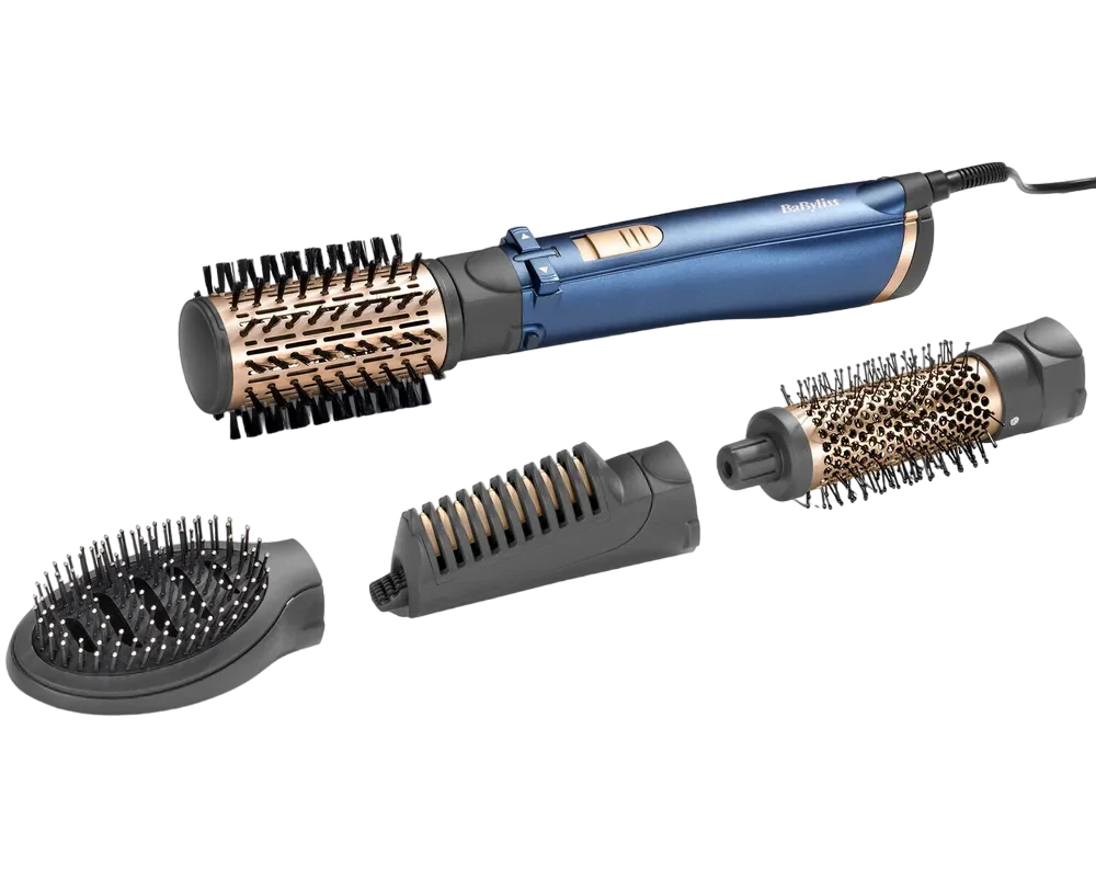 Фен-щётка BaByliss AS965E, 1000Вт, Синий