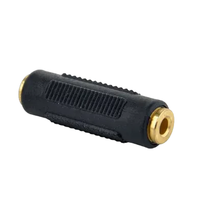 Audio Adaptor Cablexpert A-3.5FF-01, 3.5mm 3-pin (F) - 3.5mm 3-pin (F), Negru