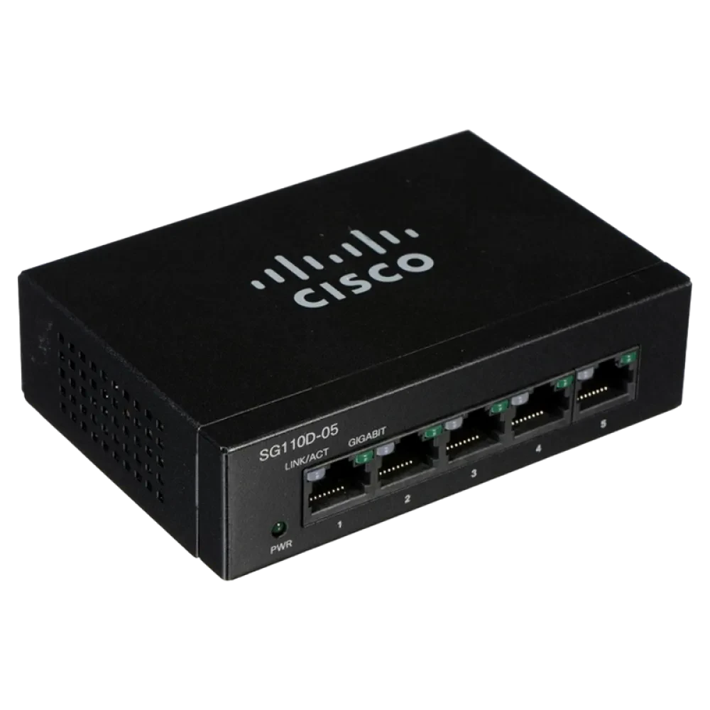 Switch de rețea Cisco SG110D-05, 5x 10/100/1000 Mbps