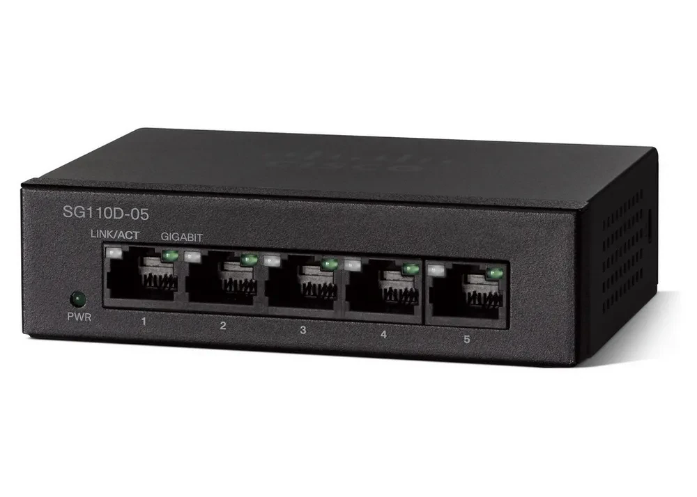 Switch de rețea Cisco SG110D-05, 5x 10/100/1000 Mbps