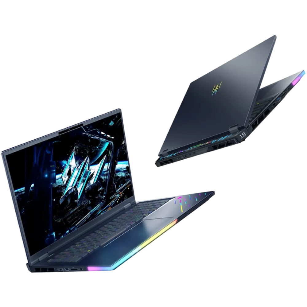 Laptop Gaming 18" Acer Predator Helios 18 AI PH18-73, Abyssal Black, Intel Core Ultra 9 275HX, 64GB/2048GB, Linux eShell